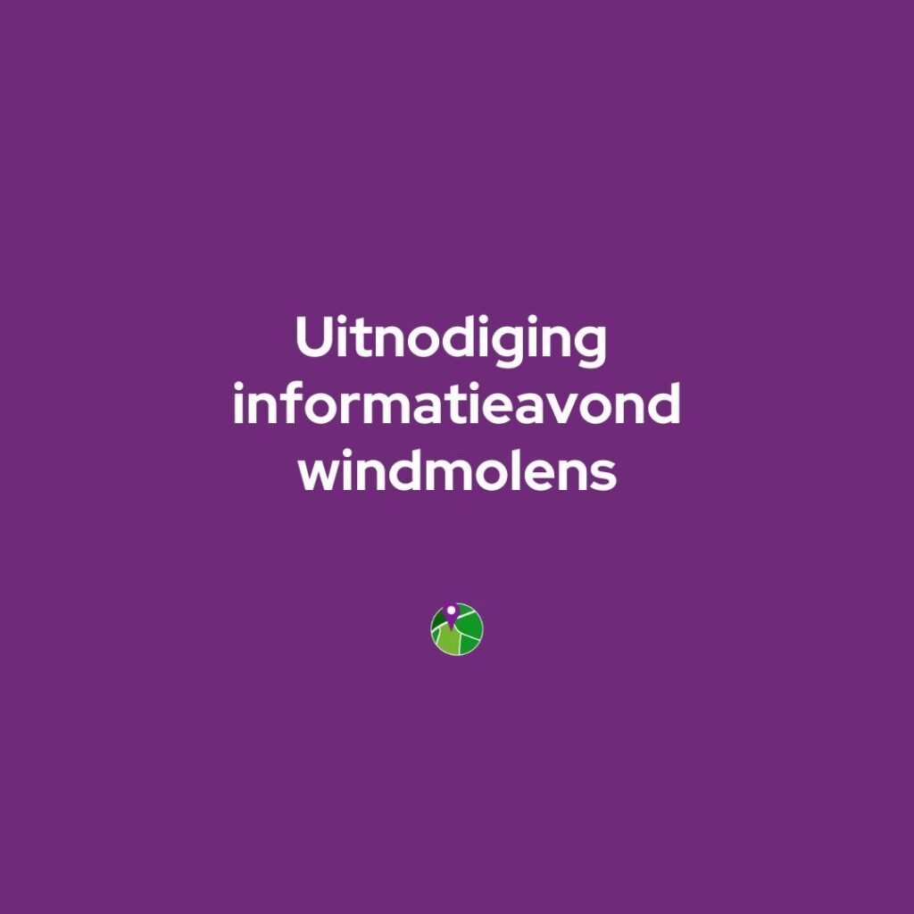 Uitnodiging informatieavond windmolens