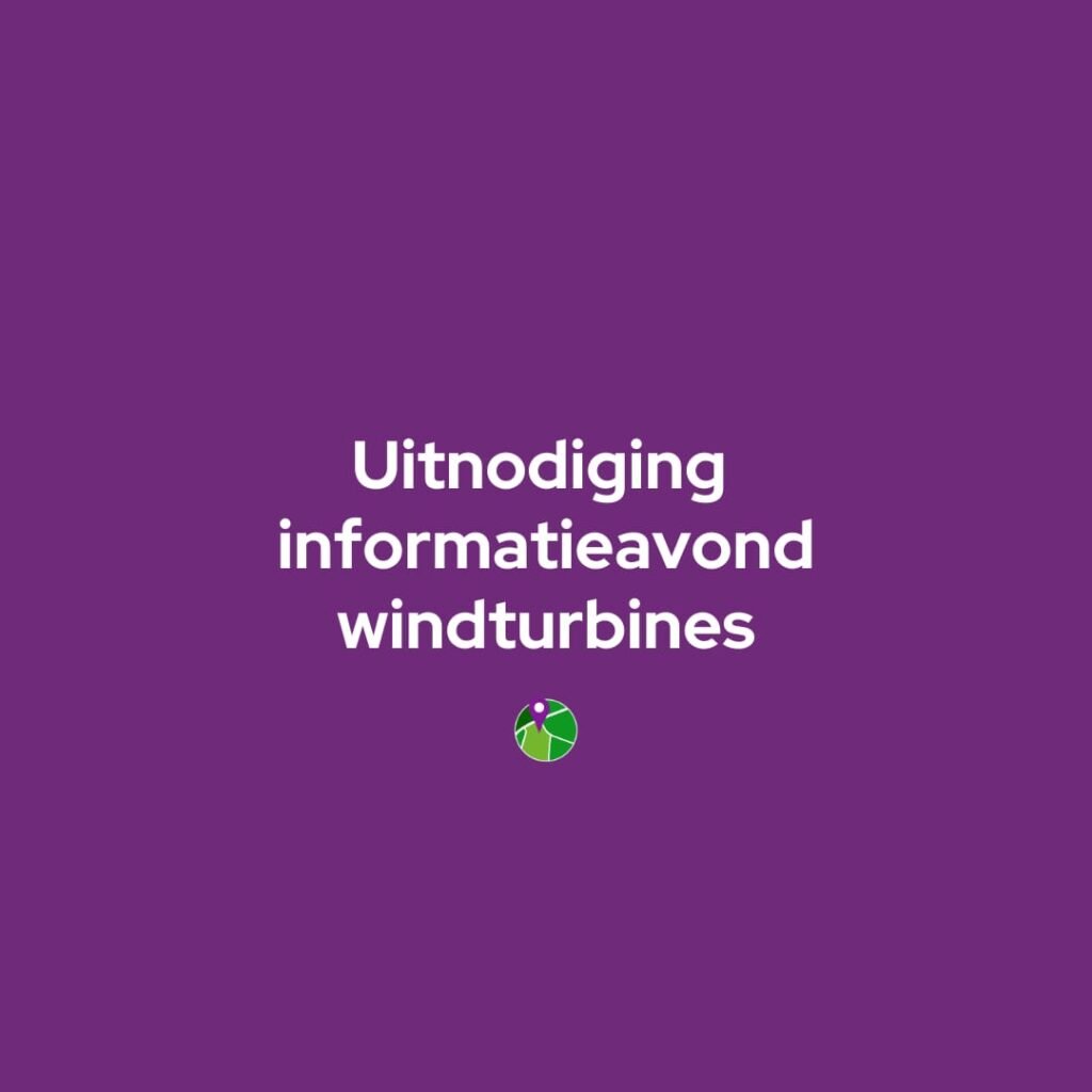 Uitnodiging informatieavond: windturbines en hun impact op onze leefomgeving